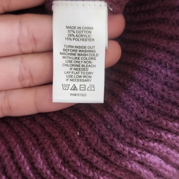 1.State Romantic Bloom Ruffle Hem Open Back Ribbed Sweater size small NWT - Picture 7 of 8